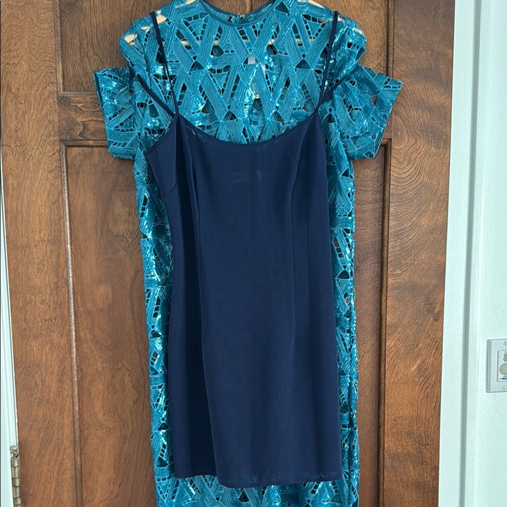 Self-Portrait Sequin embellished mesh dress. - Picture 4 of 5